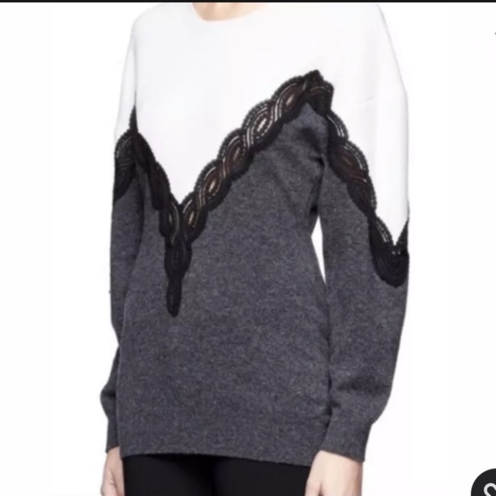 Stella mccartney lace grey white sweater IT40 US4